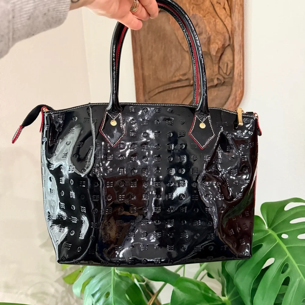 Arcadia Patent Leather Satchel Bag – Made in Italy